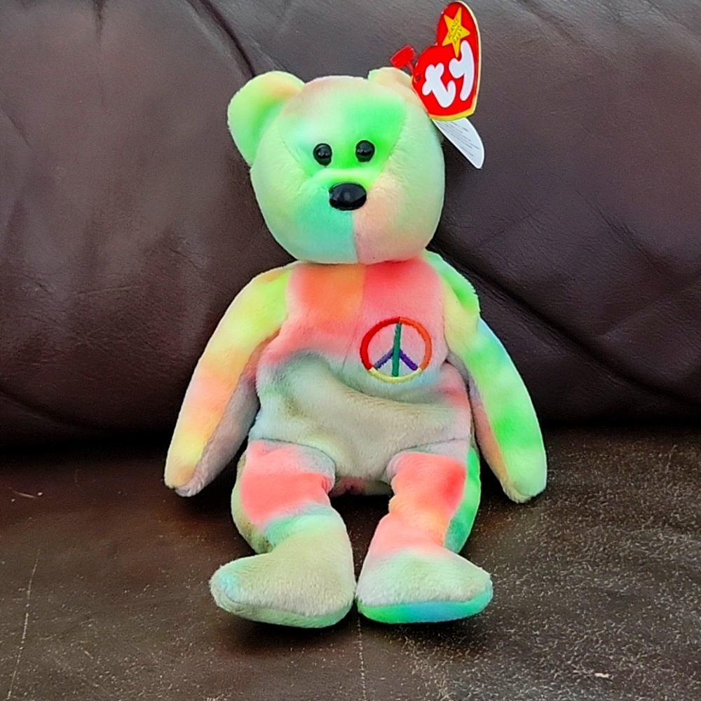 Peace the beanie Bear